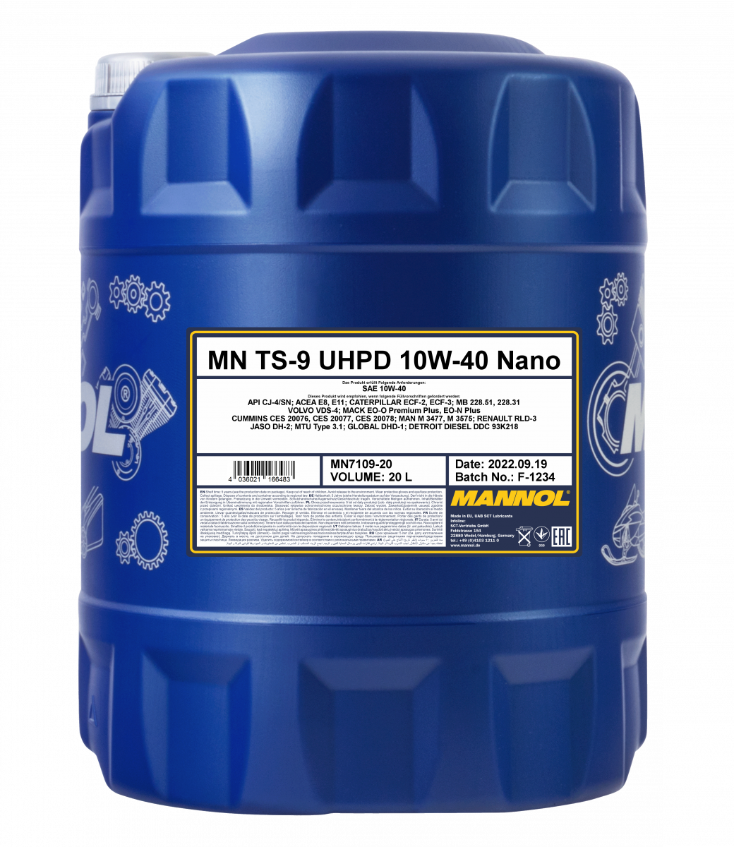 Olej TS-9 UHPD NANO 10W40 20L MANNOL MN7109-20, , ,