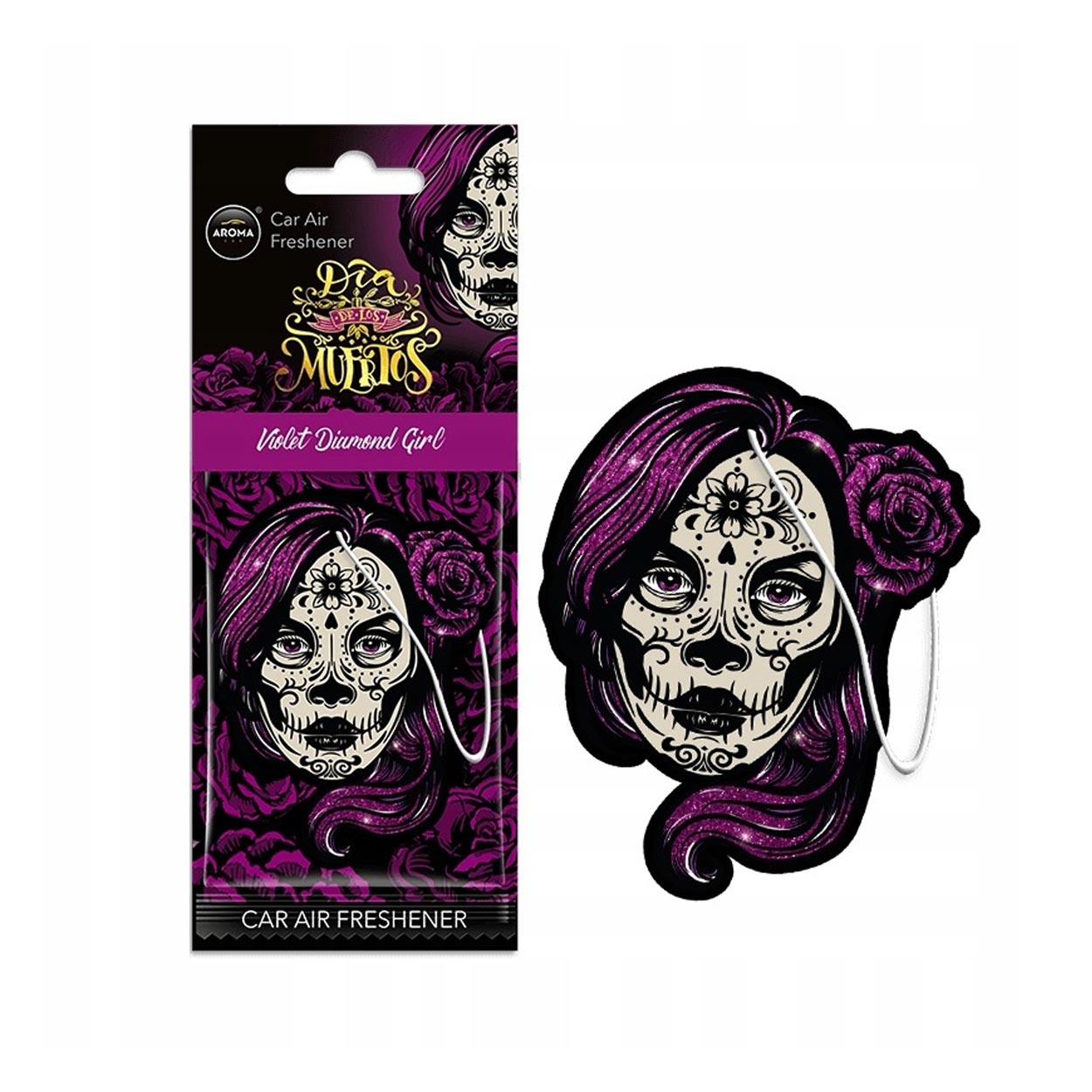 Aroma Car DIA DE LOS MUERTOS Violet Girl Spicy Delight