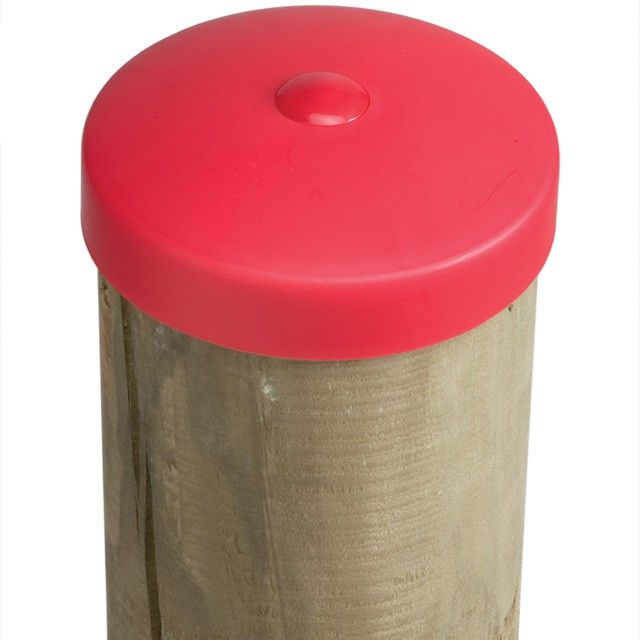 Plastová krytka - kulatina Ø 100 mm KAXL, Červená