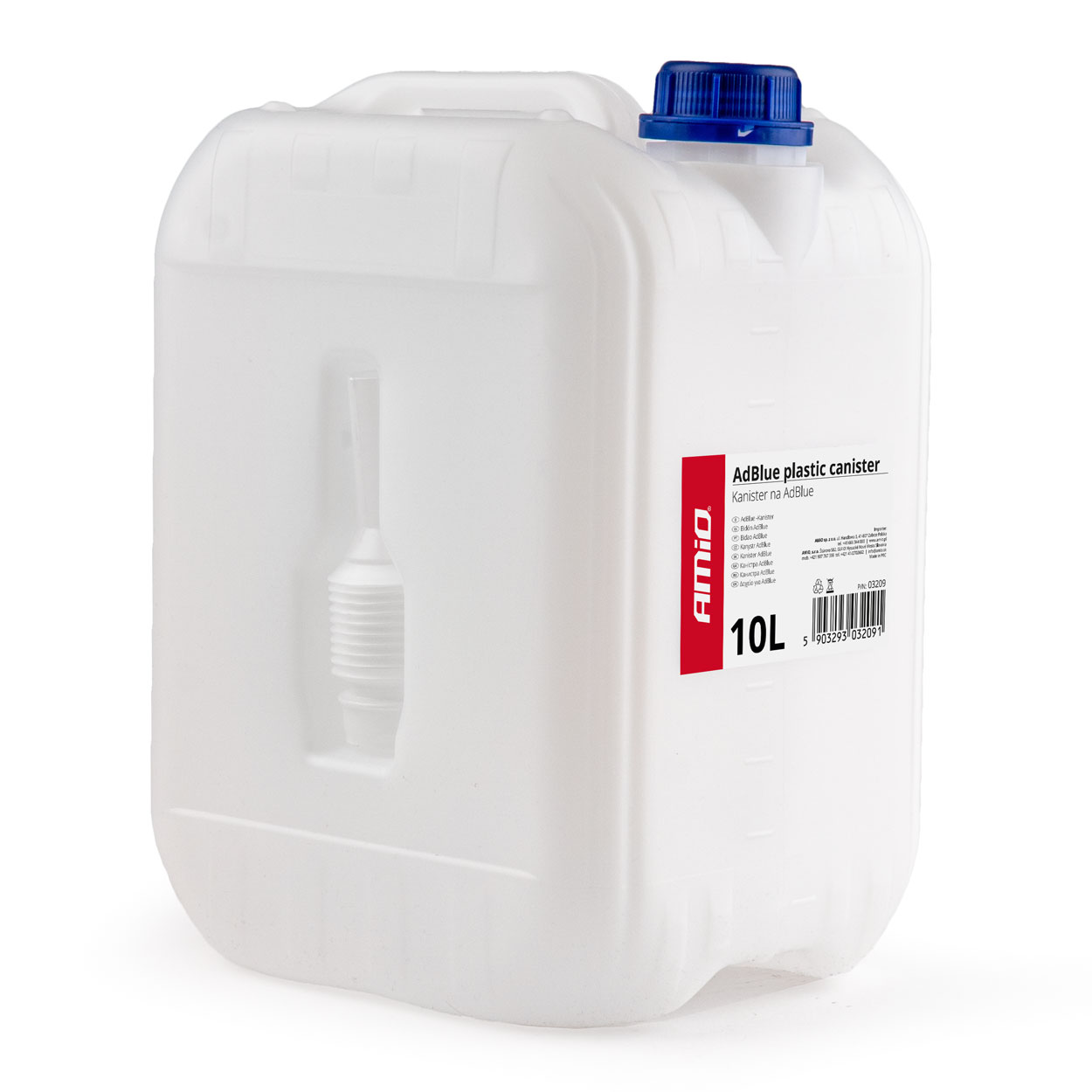 AMiO Plastový kanystr na vodu, palivo AdBlue 10l AM03209