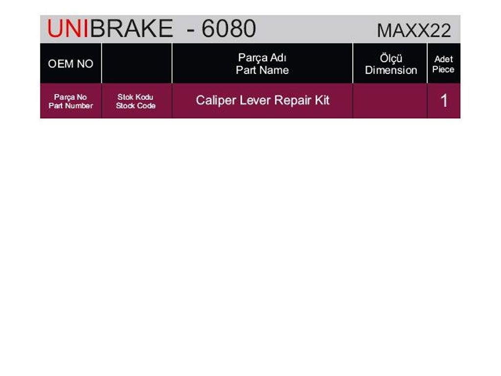 Sada na opravu třmenu brzdy WABCO MAXX22-most UNIBRAKE UNB6080