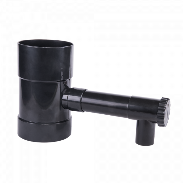 Bradas Lapač Sběrač dešťové vody s ventilem 100 mm černý