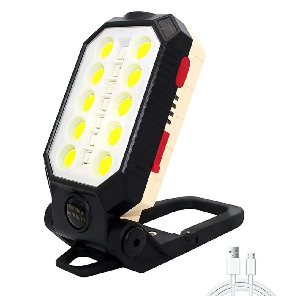 Svítilna nabíjecí pracovní COB LED, 2,2Ah, magnet, USB KAXL, , ,