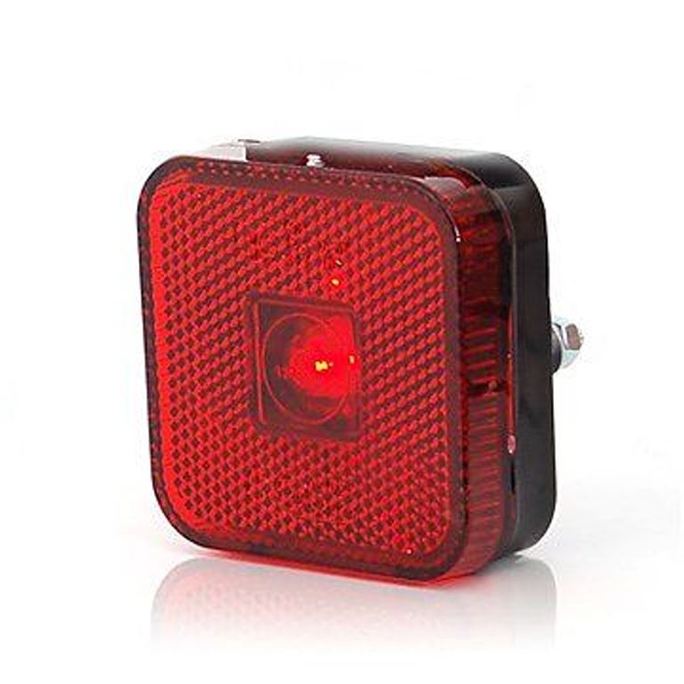 Svítilna obrysová čtvercová červená LED 304 WAS W63/304