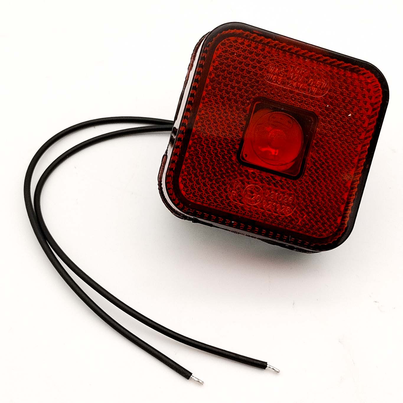 Svítilna obrysová čtvercová červená LED 304 WAS W63/304