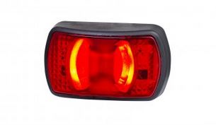 Svítilna obrysová LED červená 12/24V krátká HORPOL LD2229