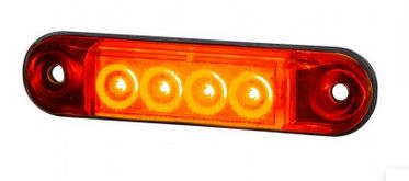 Svítilna obrysová LED červená 12/24V SLIM HORPOL LD2329