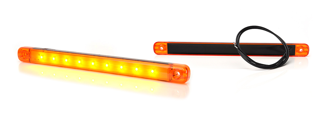 Svítilna obrysová LED boční podélná 12-24V oranžová WAS W97.4/717