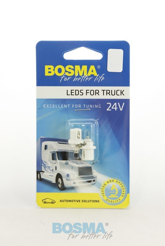 Žárovka LED 24V B8,5D 1XLED bílá sada 2 kusů BOSMA 7705, , ,