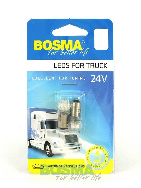 Žárovka LED 24V BA9S 4XLED bílá sada 2 kusů BOSMA 8009, , ,