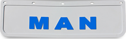 Zástěrka - lapač MAN 600x180mm, bílý, modrý nápis
